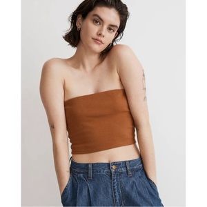 Madewell Crop Tube Top in Sleekhold NL400, Size XL